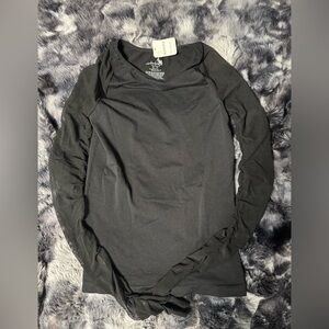 Free People Black Mesh Bodysuit